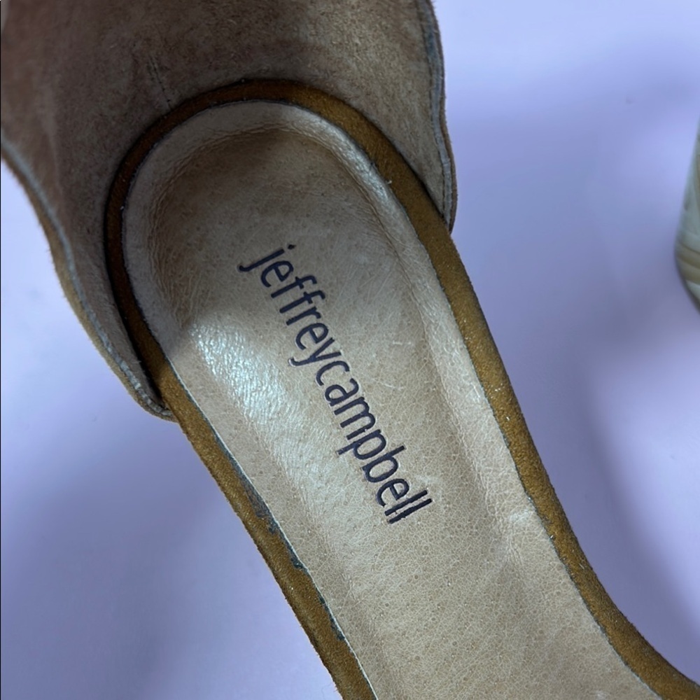 Jeffrey Campbell Lindsay Tan Scalloped Heels - Picture 3 of 10